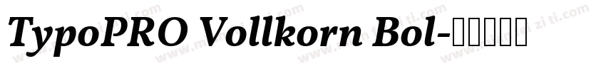 TypoPRO Vollkorn Bol字体转换